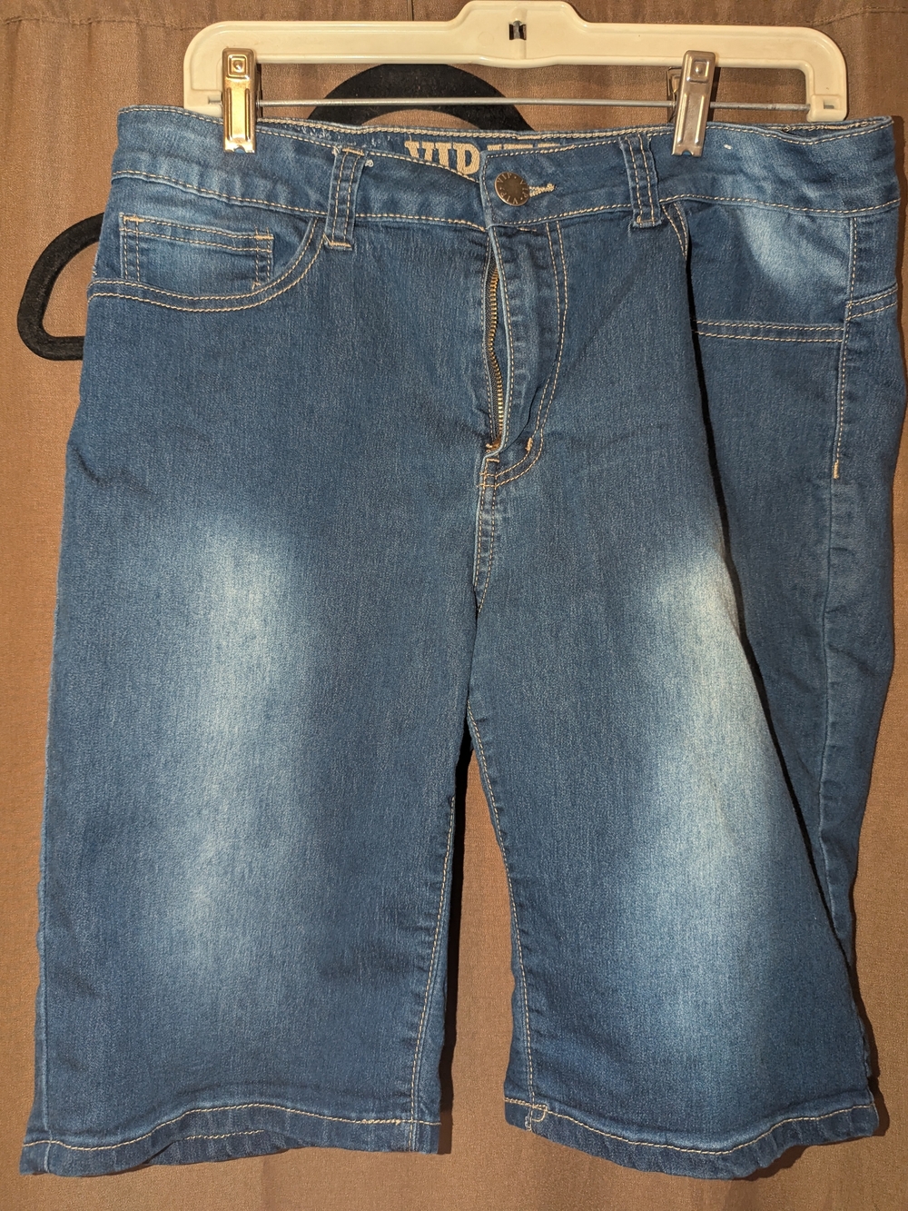 VIP Blue Women's Denim Jean Shorts with Faded Detailing